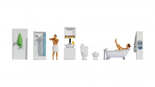 Themed Figures Set ‘Bathroom’, HO, NOCH 16289