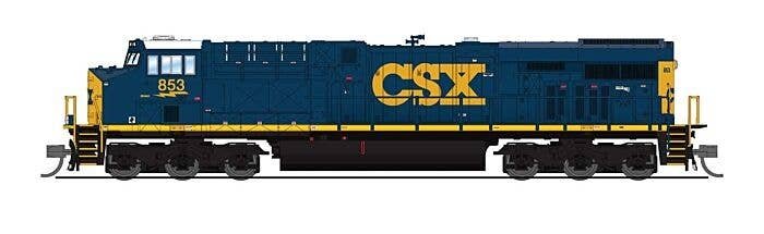 GE ES44AC - Sound & DCC - Paragon4(TM) -- CSX 876 (YN3, blue, yellow), N, Broadway Limited Imports 8618