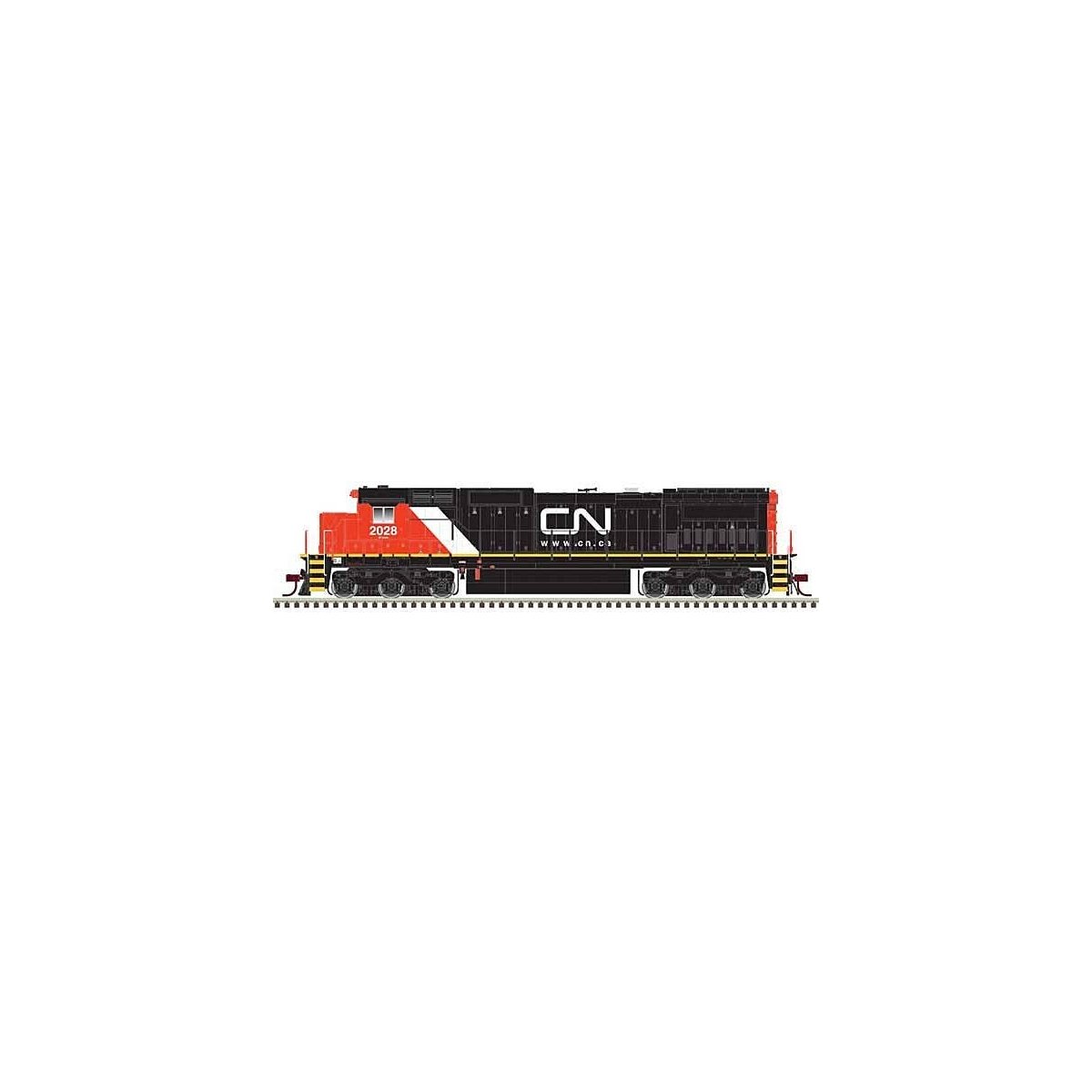 GE DASH 8-40C w/Front & Rear Ditch Lights - ESU LokSound & DCC - Master(R) Gol -- Canadian National 2014 (red, black), HO, Atlas