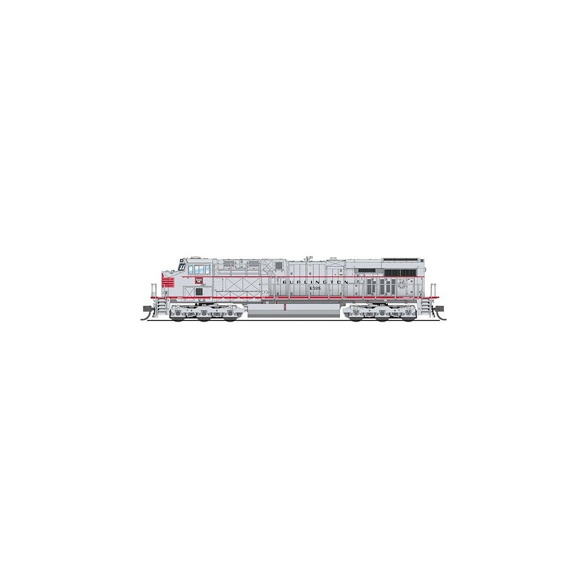 GE ES44AC - Sound & DCC - Paragon4(TM) -- Chicago, Burlington & Quincy 6325 (Fantasy Scheme, silver, red, black), N, Broadway Li