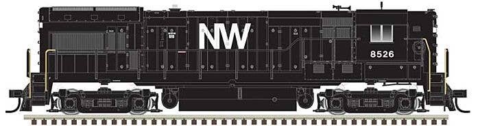 GE U30B High Nose - LokSound and DCC - Master(R) Gold -- Norfolk & Western 8532 (black, white, Block NW Logo), HO, Atlas Model R