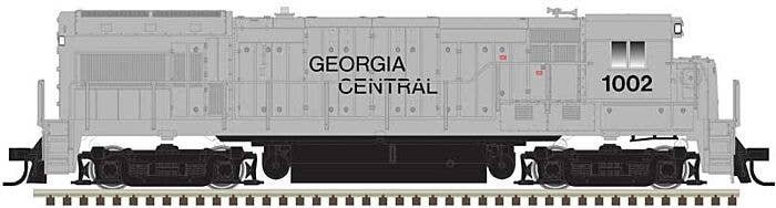 GE U30B Low Nose Phase II No Nose Headlight - LokSound & DCC - Master(R) Gold -- Georgia Central 1010 (gray, black), HO, Atlas M