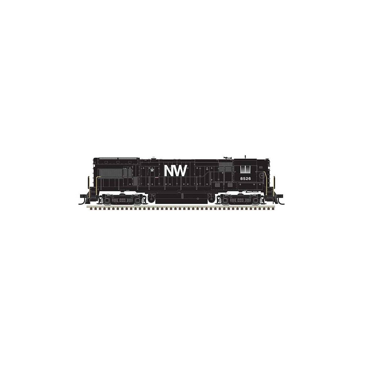 GE U30B High Nose - LokSound and DCC - Master(R) Gold -- Norfolk & Western 8526 (black, white, Block NW Logo), HO, Atlas Model R