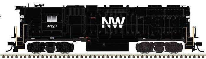 EMD GP38 High Nose w/Dynamic Brakes - LokSound & DCC - Master(R) Gold -- Norfolk & Western 4114 (black, white, NW Logo), N, Atla