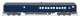 WAB Baggage-Combine Car 598, Blue w/ Imitation Gold, HO, BLI, 9751