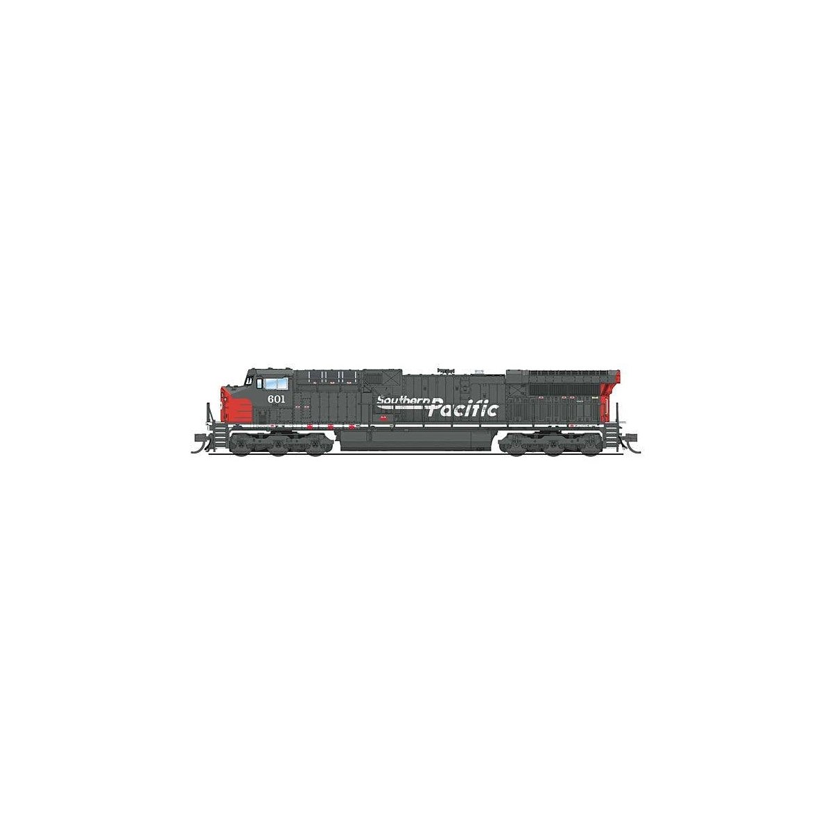 GE AC6000CW - Sound & DCC - Paragon4(TM) -- Southern Pacific 602 (gray red, Speed Lettering), N, Broadway Limited Imports 8579
