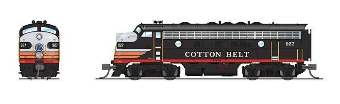 EMD F7A - Standard DC - Stealth -- Cotton Belt SSW 931 (Black Widow, black, silver, orange, red), N, Broadway Limited Imports 92