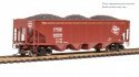 REFURBISHED R10137 ARA 70-ton 4-Bay Hopper, MILW, Oxide Red w/ White, 6-pack B, HO, BLI, 10137