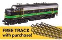 EMD F7A - Standard DC w/WalthersTrack Code 83 Flex Track 5-Pack -- Reading 275A, HO, Walthers 11416
