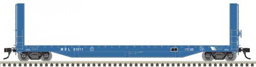 51`6` Bulkhead Flatcar - Ready to Run - Master(R) -- Montana Rail Link 61020 (blue, , HO, Atlas Model Railroad Co. 20007110