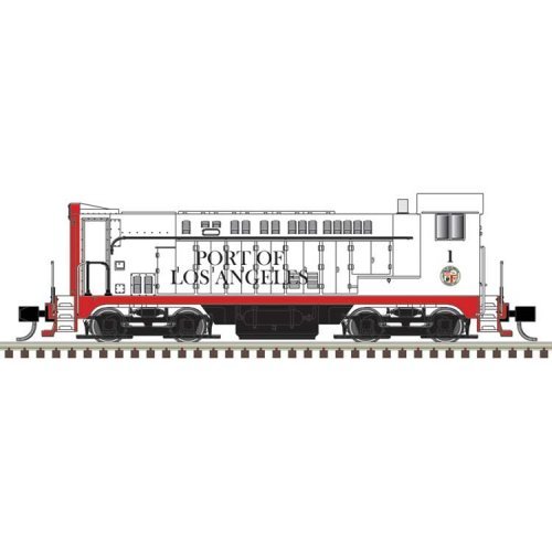 Baldwin VO1000 - Standard DC - Master(R) Silver -- Port of Los Angeles 1 (white, red), N, Atlas Model Railroad Co. 40005963