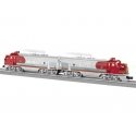 EMD F3 Powered A/Non-Powered A Set - 3-Rail - LionChief 2.0 Sound and Control -- Santa Fe (Warbonnet, silver, red, yellow, black
