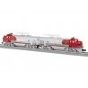 EMD F3 Powered A/Non-Powered A Set - 3-Rail - LionChief 2.0 Sound and Control -- Santa Fe (Warbonnet, silver, red, yellow, black