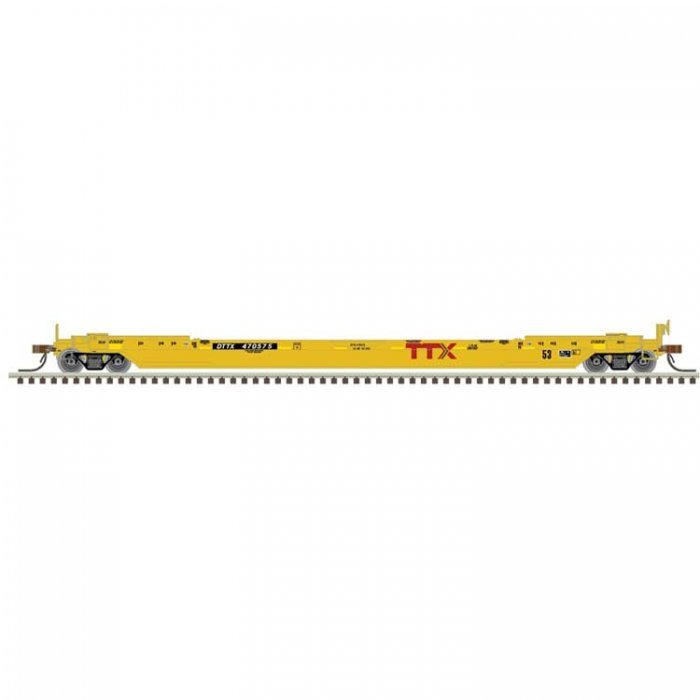 53′ Rebuilt Well Car - Ready to Run - Master(R) -- TTX DTTX 471623 (yellow, red, blac, N, Atlas Model Railroad Co. 50007049