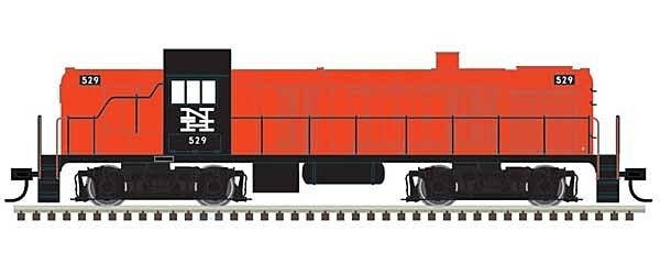 Alco RS3 - Standard DC - Classic Silver -- New Haven 529 (orange, black), N, Atlas Model Railroad Co. 40005477