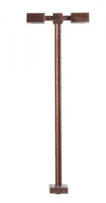 Double-Arm Square LED Light 3-Pack -- Bronze (warm white LED) 15 Scale Feet Tall, HO, Atlas Model Railroad Co. 70000209