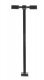 Double-Arm Square LED Light 3-Pack -- Black (warm white LED) 15 Scale Feet Tall, HO, Atlas Model Railroad Co. 70000211