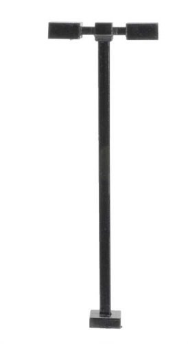 Double-Arm Square LED Light 3-Pack -- Black (warm white LED) 15 Scale Feet Tall, HO, Atlas Model Railroad Co. 70000211