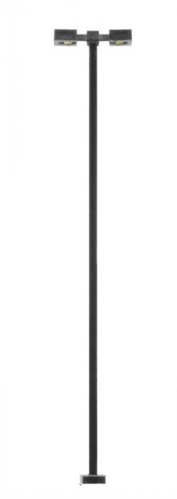 Double-Arm Square LED Light 3-Pack -- Black (warm white LED) 30 Scale Feet Tall, HO, Atlas Model Railroad Co. 70000215
