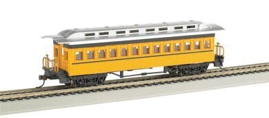 1860 - 1880 Wood Coach - Ready to Run - Silver Series(R) -- Painted, Unlettered (yellow), HO, Bachmann Industries 13403