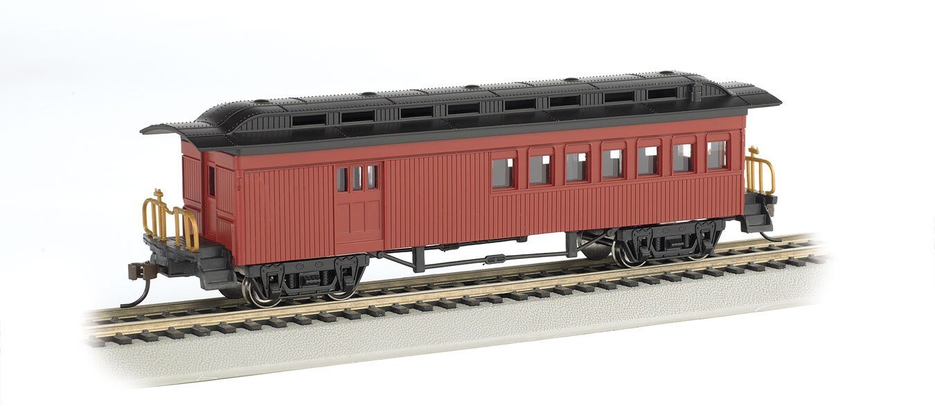 1860 - 1880 Wood Combine - Ready to Run - Silver Series(R) -- Painted, Unlettered (red), HO, Bachmann Industries 13502