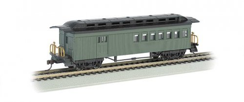 1860 - 1880 Wood Combine - Ready to Run - Silver Series(R) -- Painted, Unlettered (green), HO, Bachmann Industries 13505