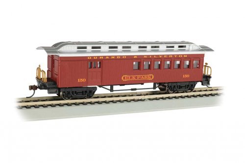 1860 - 1880 Wood Combine - Ready to Run - Silver Series(R) -- Durango & Silverton 150 ′Elk P, HO, Bachmann Industries 13507