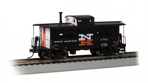 Northeast-Style Steel Cupola Caboose - Ready to Run - Silver Series(R) -- New Haven C-701 (M, HO, Bachmann Industries 16828