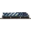 GE ES44AC - 2-Rail - Sound and DCC - Premier -- Florida East Coast 815 (2024 Grupo Mexico Scheme, blue, gray, Green Leaf), O, At
