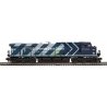 GE ES44AC - 2-Rail - Sound and DCC - Premier -- Florida East Coast 815 (2024 Grupo Mexico Scheme, blue, gray, Green Leaf), O, At