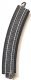 Curved Track w/Steel Rail & Black Roadbed - E-Z Track(R) -- 18′ Radius pkg(4), HO, Bachmann Industries 44401