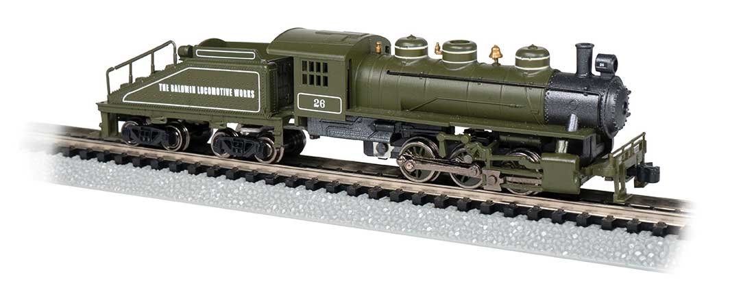 USRA 0-6-0 Switcher with Slope-Back Tender - Standard DC -- Baldwin Locomotive Works 26 (oliv, N, Bachmann Industries 50554
