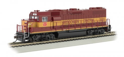 EMD GP38-2 - Standard DC -- Wisconsin Central 2001 (maroon, yellow), HO, Bachmann Industries 61712