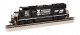 EMD GP40 - Standard DC -- Norfolk Southern 3053 (black, white, Operation Lifesaver), HO, Bachmann Industries 63535