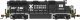 EMD GP40 - Standard DC -- Norfolk Southern 3053 (black, white `Operation Lifesaver` Scheme), N, Bachmann Industries 63565