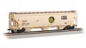 Trinity 5161 3-Bay Covered Hopper - Ready to Run -- CSX 265196 (pale yellow, black, Grain Ex, HO, Bachmann Industries 70635