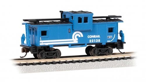 36′ Wide-Vision Caboose - Ready to Run - Silver Series(R) -- Conrail 22138 (blue, white), N, Bachmann Industries 70770