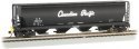 Canadian Cylindrical 4-Bay Grain Hopper, Flashing FRED - Ready to Run -- Canadian Pacific 38, HO, Bachmann Industries 73804
