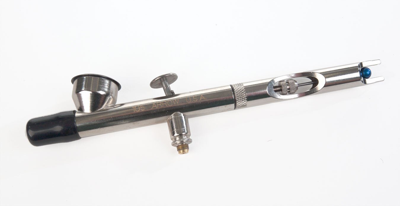 Patriot Arrow Airbrush Only -- Dual Action, Gravity Feed, Internal Mix, 1/16oz Colo, All Scales, Badger Air Brush Co 1052XR