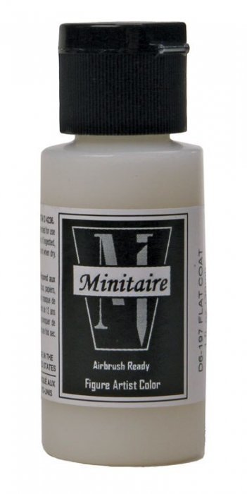 Acrylic Airbrush-Ready Clear Finish - Minitaire -- Clear Flat - 1oz 29.6mL, All Scales, Badger Air Brush Co D6197