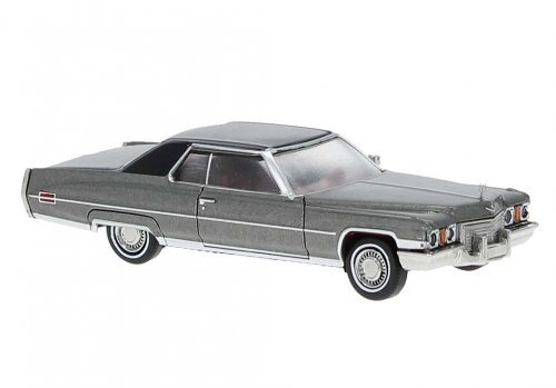 1972 Cadillac Coupe de Ville - Assembled -- Silver, Black, HO, Brekina Automodelle 18131