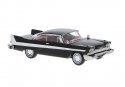 1958 Plymouth Fury - Assembled -- Black, White, HO, Brekina Automodelle 19680
