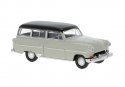1953-1954 Opel Olympia Caravan Station Wagon - Assembled -- Gray, Black, HO, Brekina Automodelle 20247