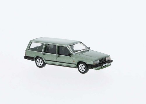 1985 Volvo 740 Station Wagon - Assembled -- Metallic Green, HO, Brekina Automodelle PCX870667