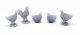 Chickens pkg(5), HO, All Scale Miniatures 870999