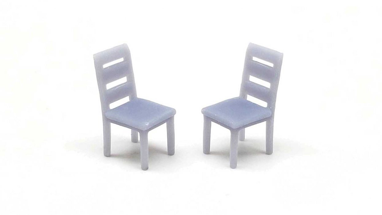 Common Dining Chairs -- Unpainted, HO, All Scale Miniatures 8711019