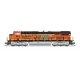 GE ES44AC GEVO - Standard DC - Stealth -- BNSF Railway 6022 (25th Anniversary Scheme, orange, black, yellow), N, Broadway Limite