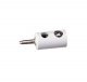 Round Plugs w/Crossover Hole -- White, All Scales, Brawa Modellspielwaren 3059