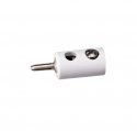 Round Plugs w/Crossover Hole -- White, All Scales, Brawa Modellspielwaren 3059