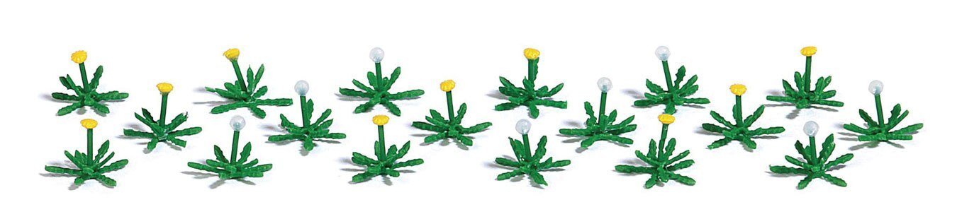 Dandelions - Assembled -- pkg(18), HO, Busch Gmbh & Co Kg 1246